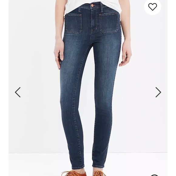 MADEWELL 10" High-Rise Skinny Jeans Sailor Edition - Picture 1 of 10